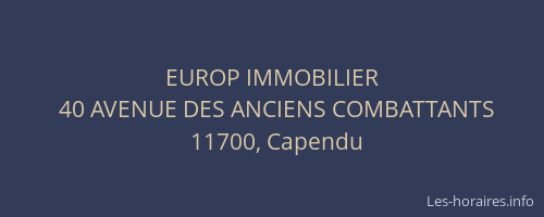 EUROP IMMOBILIER