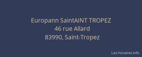 Europann SaintAINT TROPEZ