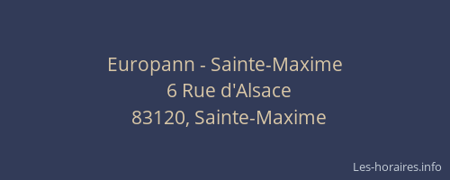 Europann - Sainte-Maxime