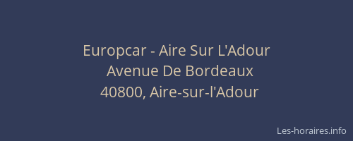 Europcar - Aire Sur L'Adour