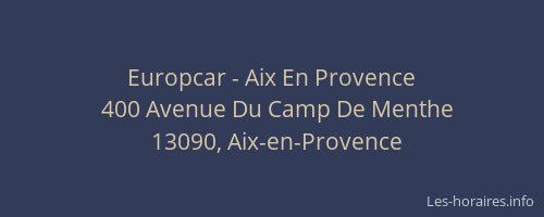 Europcar - Aix En Provence