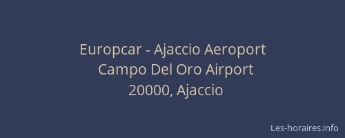 Europcar - Ajaccio Aeroport