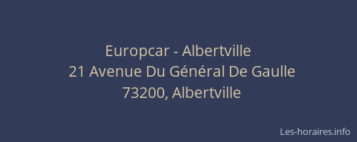 Europcar - Albertville