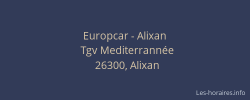 Europcar - Alixan