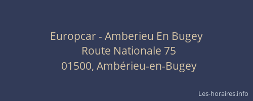 Europcar - Amberieu En Bugey
