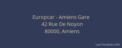 Europcar - Amiens Gare