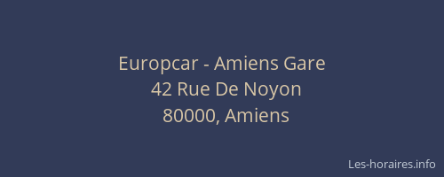 Europcar - Amiens Gare