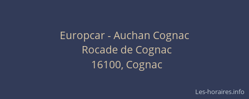 Europcar - Auchan Cognac