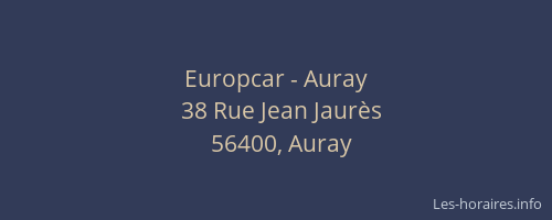 Europcar - Auray