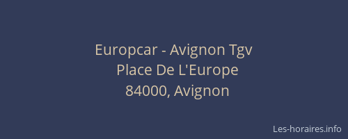 Europcar - Avignon Tgv