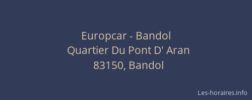 Europcar - Bandol