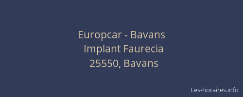 Europcar - Bavans