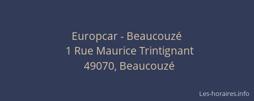 Europcar - Beaucouzé