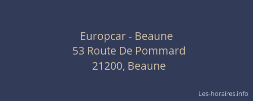 Europcar - Beaune