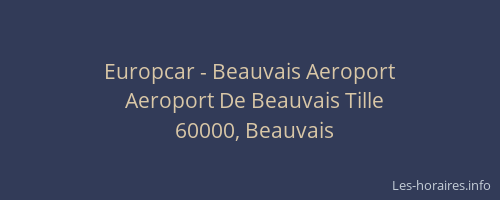 Europcar - Beauvais Aeroport