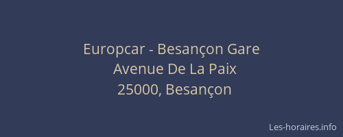 Europcar - Besançon Gare