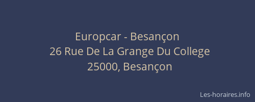 Europcar - Besançon