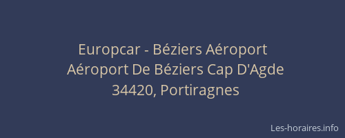 Europcar - Béziers Aéroport