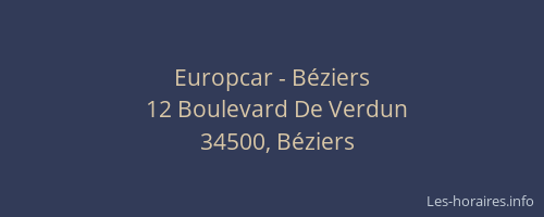 Europcar - Béziers