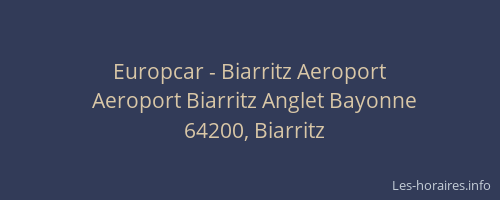 Europcar - Biarritz Aeroport