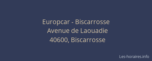 Europcar - Biscarrosse
