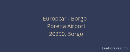 Europcar - Borgo