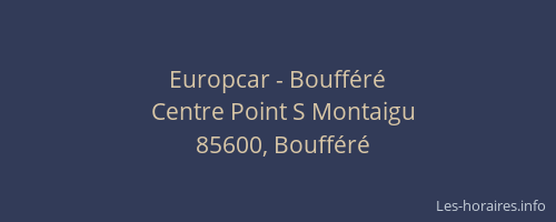 Europcar - Boufféré