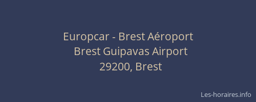 Europcar - Brest Aéroport