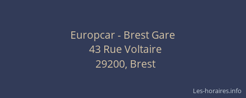 Europcar - Brest Gare