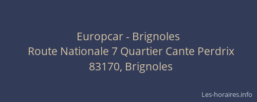 Europcar - Brignoles