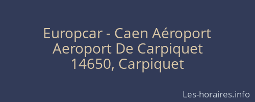 Europcar - Caen Aéroport