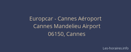 Europcar - Cannes Aéroport
