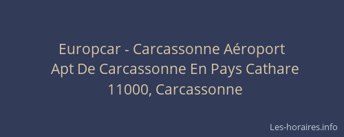 Europcar - Carcassonne Aéroport
