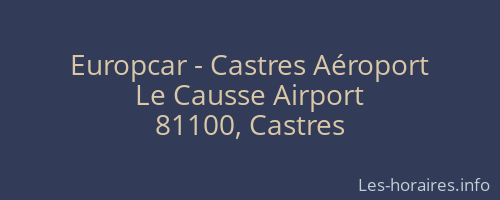 Europcar - Castres Aéroport