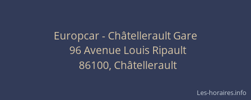 Europcar - Châtellerault Gare