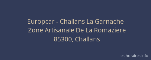 Europcar - Challans La Garnache