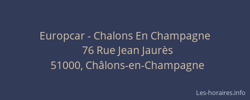 Europcar - Chalons En Champagne