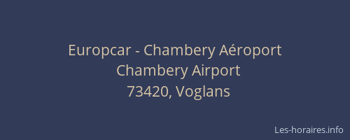 Europcar - Chambery Aéroport