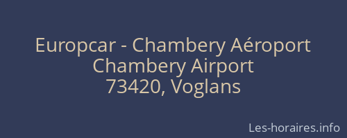 Europcar - Chambery Aéroport