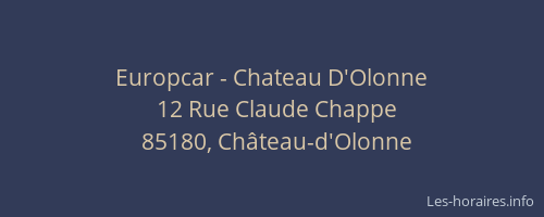 Europcar - Chateau D'Olonne