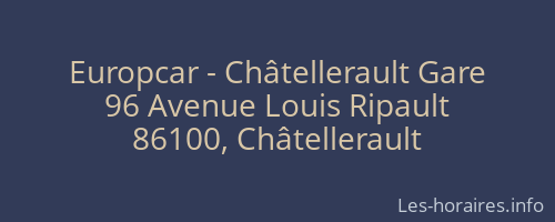 Europcar - Châtellerault Gare