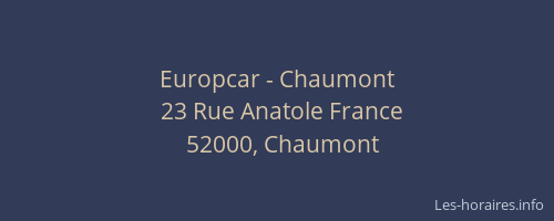 Europcar - Chaumont
