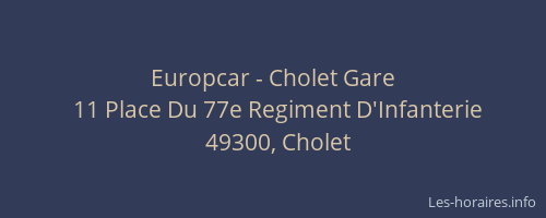 Europcar - Cholet Gare