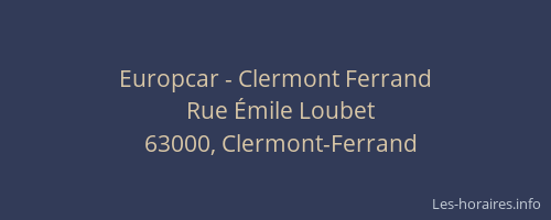 Europcar - Clermont Ferrand