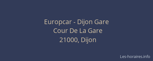Europcar - Dijon Gare