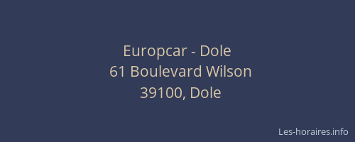 Europcar - Dole