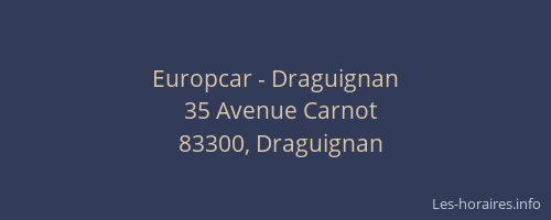 Europcar - Draguignan