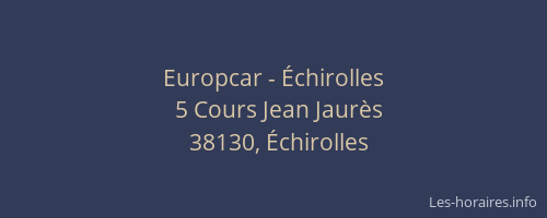 Europcar - &Eacute;chirolles