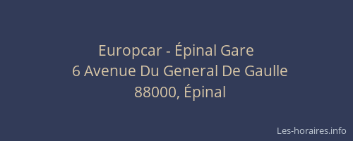Europcar - Épinal Gare