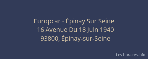 Europcar - Épinay Sur Seine